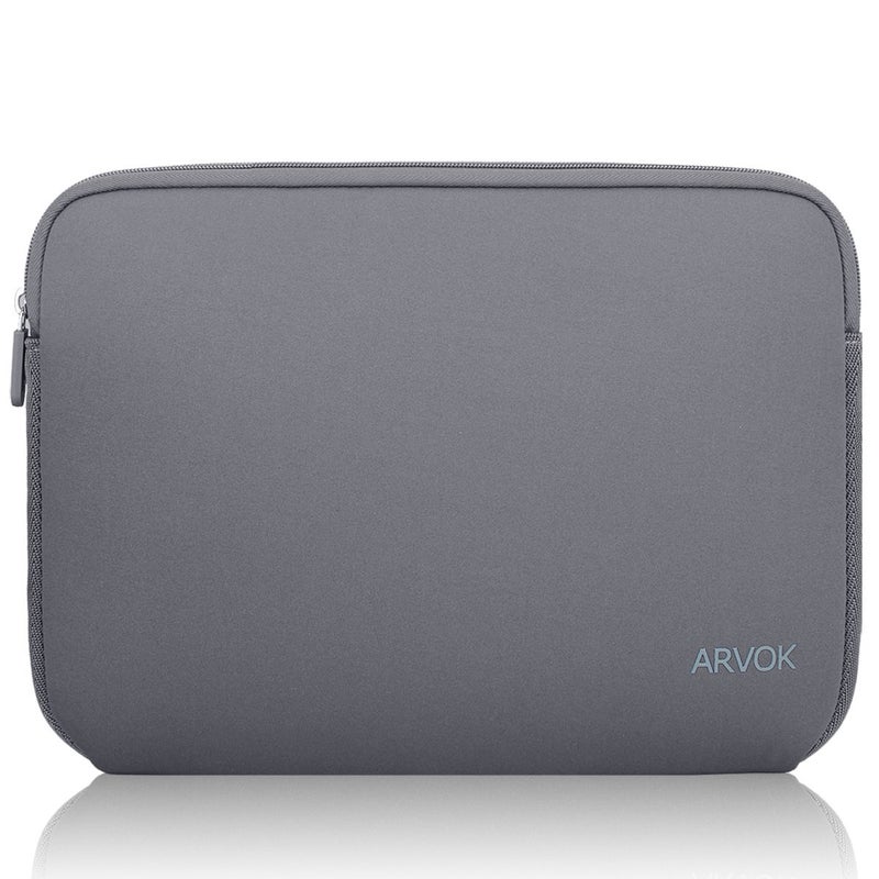 Arvok 17-17.3 Inch Laptop Sleeve Multi-Color & Size Choices Case/Water-Resistant Neoprene Notebook Computer Pocket Tablet Briefcase Carrying Bag/Pouch Skin Cover for HP/Dell/Lenovo/Asus/Acer, Grey - Image 1